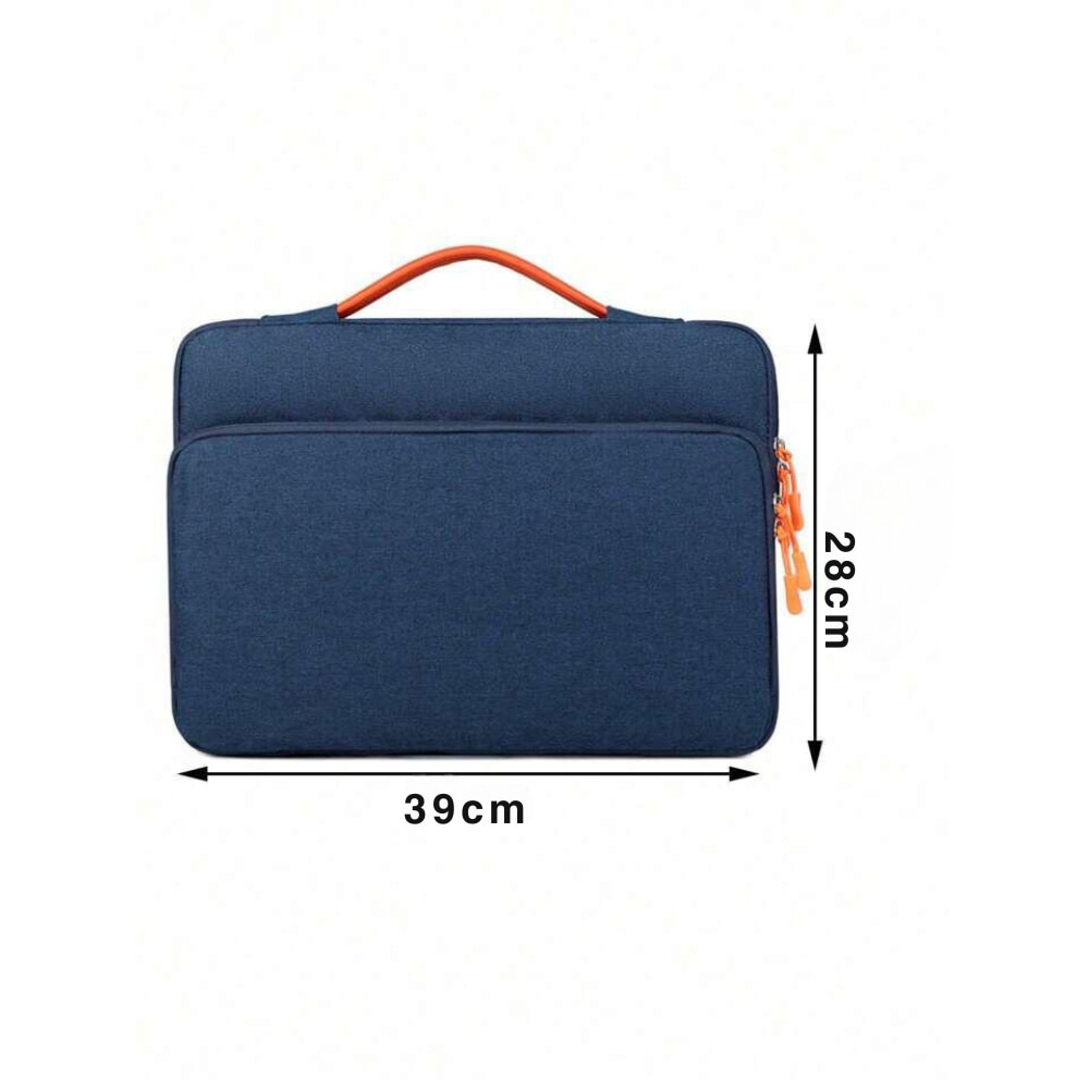 Geanta Universala VarioShop®, pentru Laptop 15.6 inch, Rezistenta la Apa, Design Clasic si Elegant, Compatibila laptop Apple MacBook Air, MacBook Pro Touch Bar, Asus, Acer, Dell, Huawei, 39 x 4.5 x 28 cm, Albastru