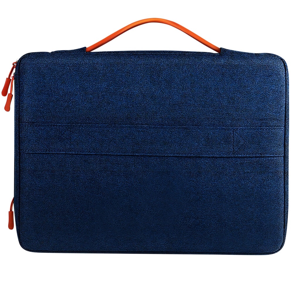 Geanta Universala VarioShop®, pentru Laptop 15.6 inch, Rezistenta la Apa, Design Clasic si Elegant, Compatibila laptop Apple MacBook Air, MacBook Pro Touch Bar, Asus, Acer, Dell, Huawei, 39 x 4.5 x 28 cm, Albastru