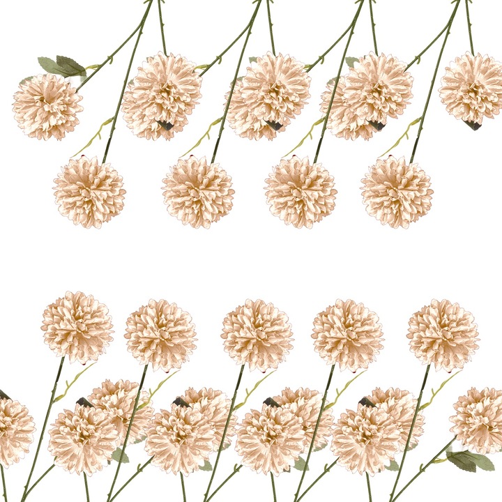 Set 9 Flori Artificiale Crizanteme, Enforose, Material Matase, Decorare Interioara si Exterioara