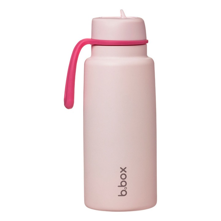 Termos Pink Paradise, B.BOX, Inox, capacitate 1 L, design cu cioc pliabil, roz, solutia perfecta pentru fiecare calatorie