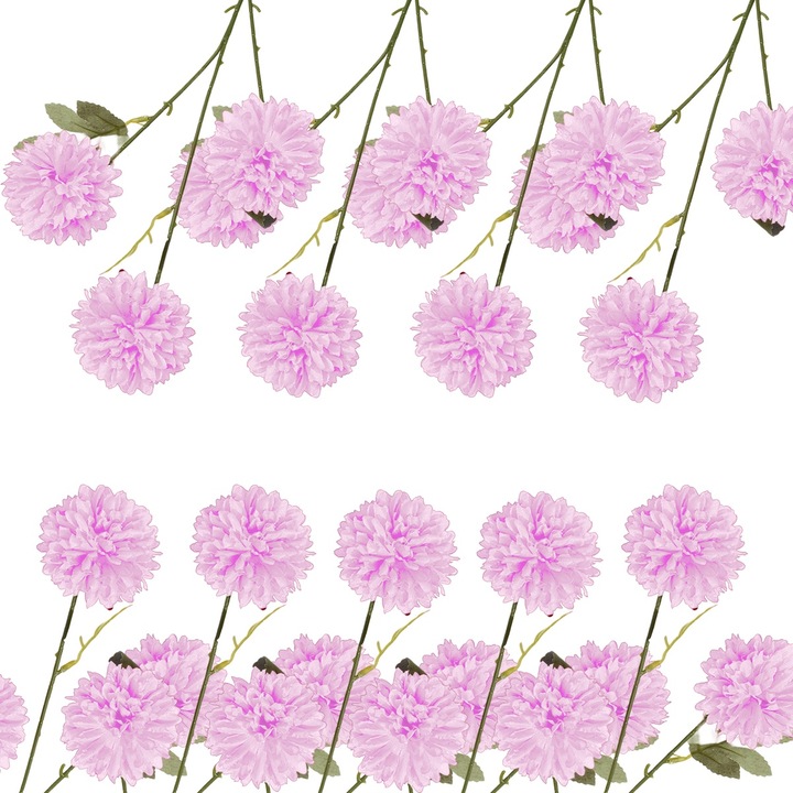 Flori artificiale crizanteme, Enforose, set 9 bucati, material matase, decor interior/exterior