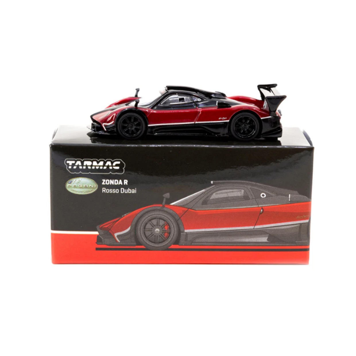 Macheta Auto, Pagani Zonda R, Rosso Dubai, Tarmac 1:64 - eMAG.ro