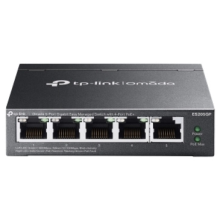 Суич TP-Link Omada ES205GP, 5 порта, PoE+