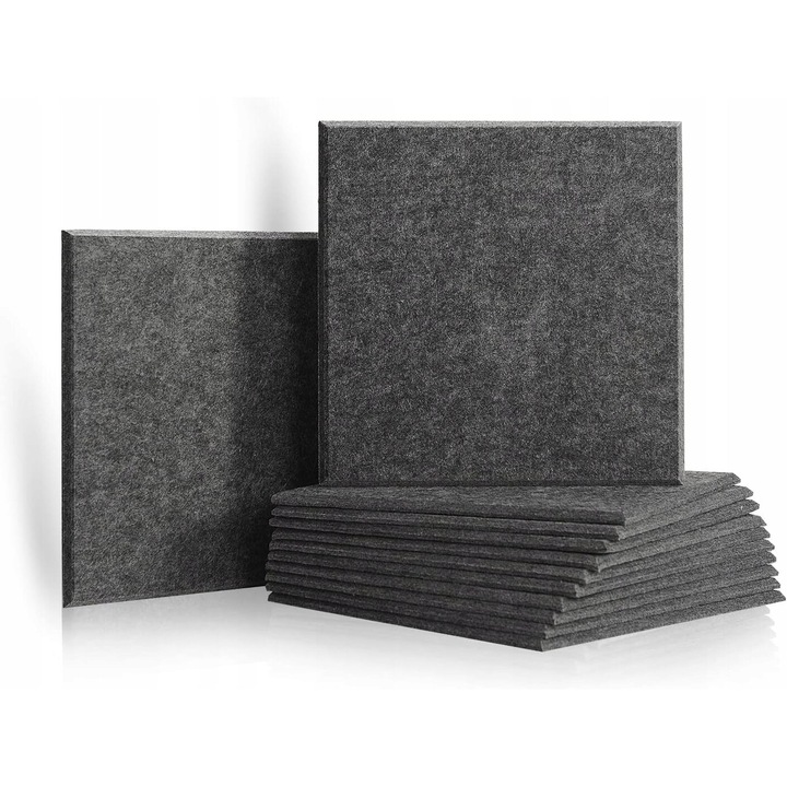 Panele acustice, Luka, gri, 30x30x1cm, set 12 bucati