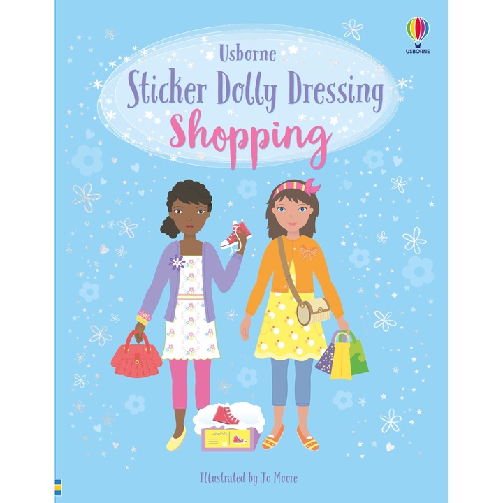 Usborne – Sticker Dolly Dressing Shopping – Carte cu stickere pentru copii 5+ ani