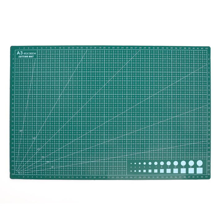 Covoras cu remodelare TECHREBALe, Verde, 45x30cm