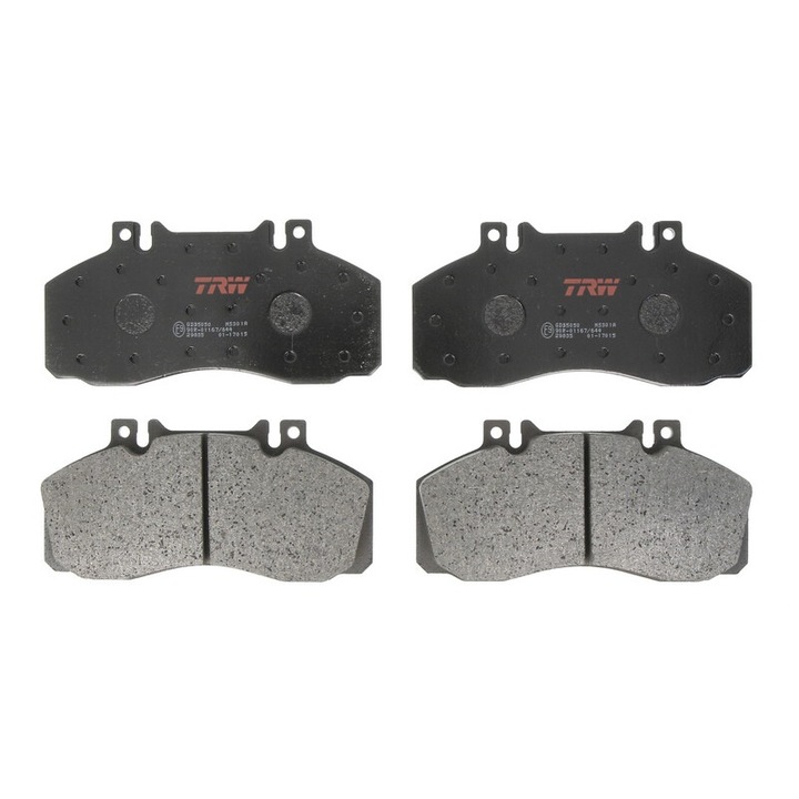 Első/hátsó fékbetét készlet TRW, kompatibilis Mercedes O 408, T2/l, T2/ln1, Vario, Vario B667, B670, B668, Vario B670, Vario B670, B668, B667 típusokkal