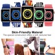 Curea Solo Loop, Elastica, Apple Watch, Ajustabila, Aspect tricotat, Textil, Multicolor - 44/45/46/49 mm