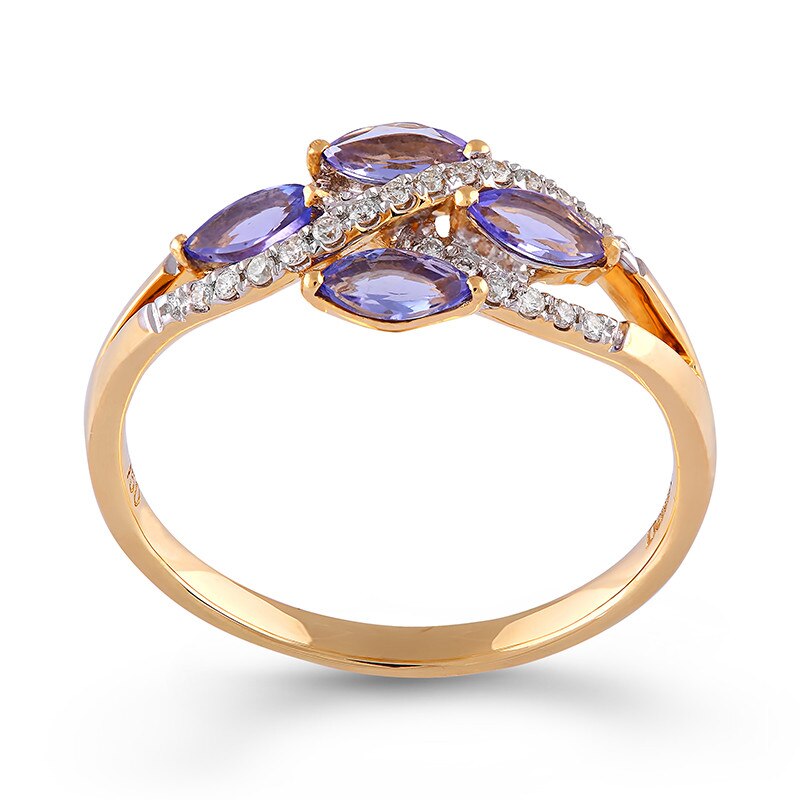 Inel Deruvo Aur 18k Diamante, Tanzanit, 55 R29457-Y