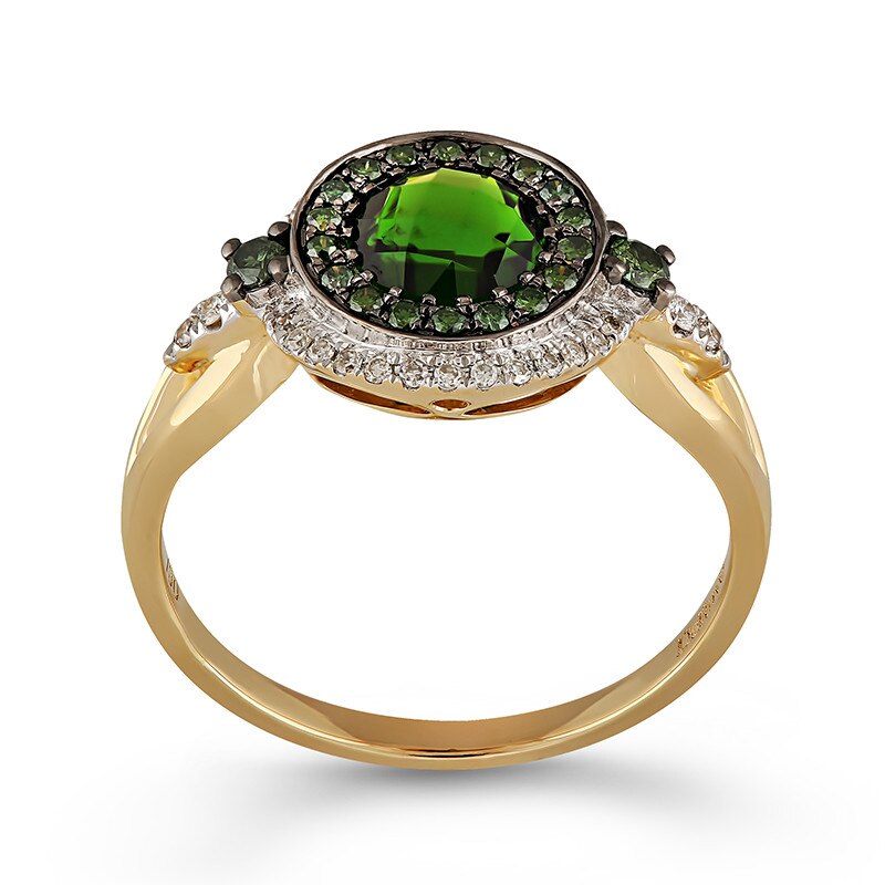 Inel Deruvo Aur 18k Diamante, Diopsid, 53 R30094-Y