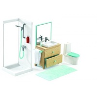 Mobilier de baie pentru casa de papusi, piese mici pentru decor,fetite