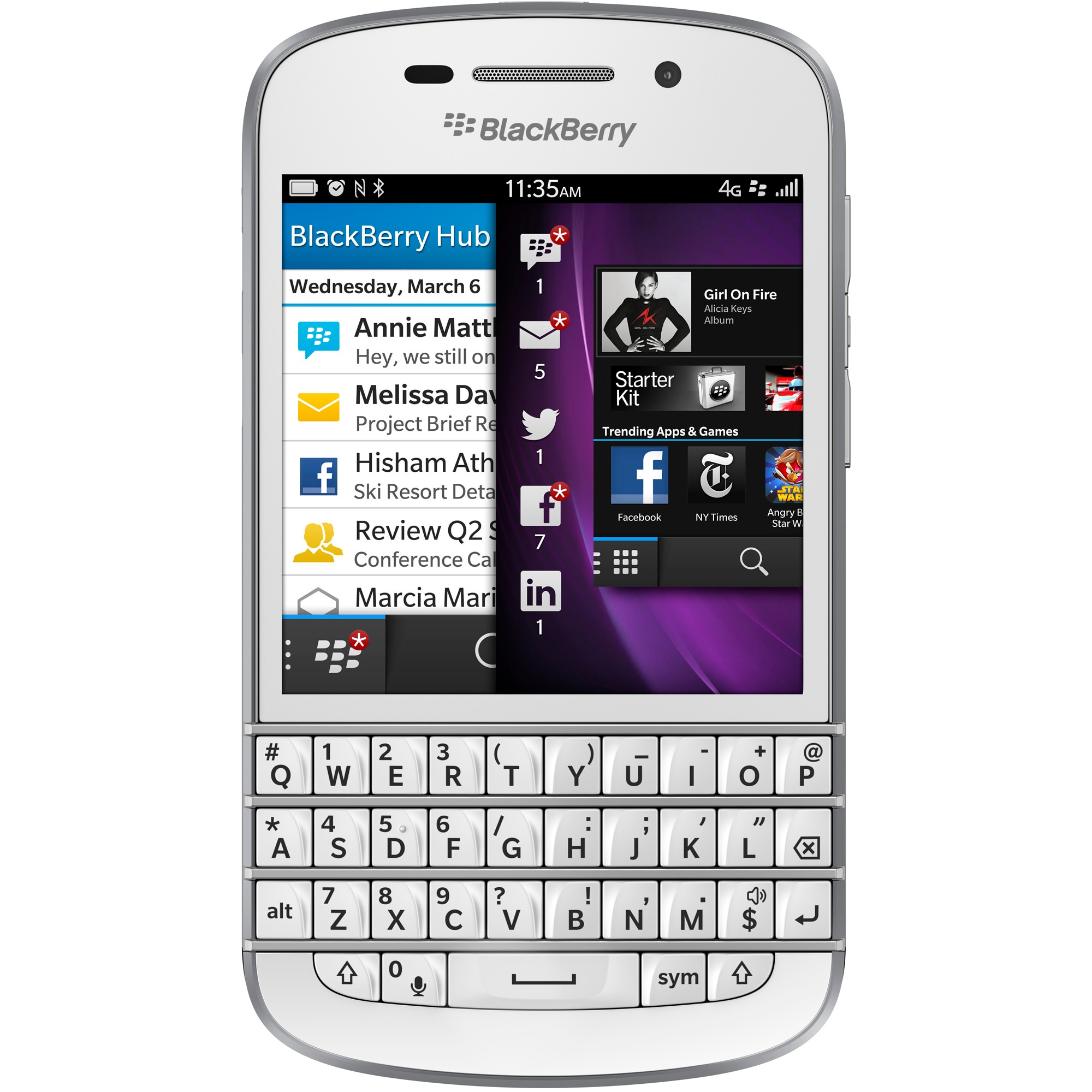 boom Charlotte Bronte maler Blackberry Q10 mobiltelefon, Kártyafüggetlen, Fehér - eMAG.hu