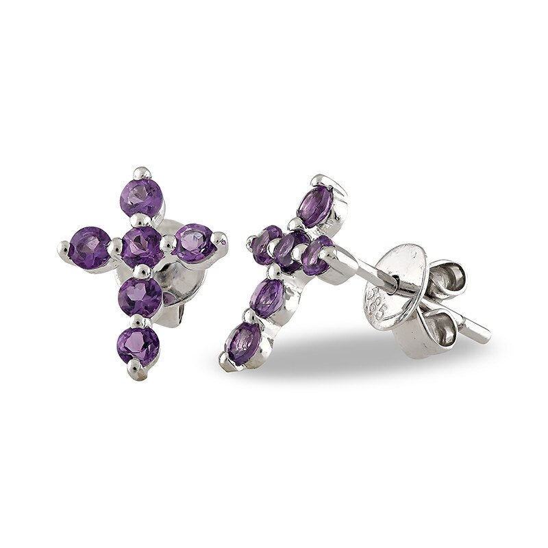 Cercei Deruvo Aur 14k Ametist ER02925-W4AM