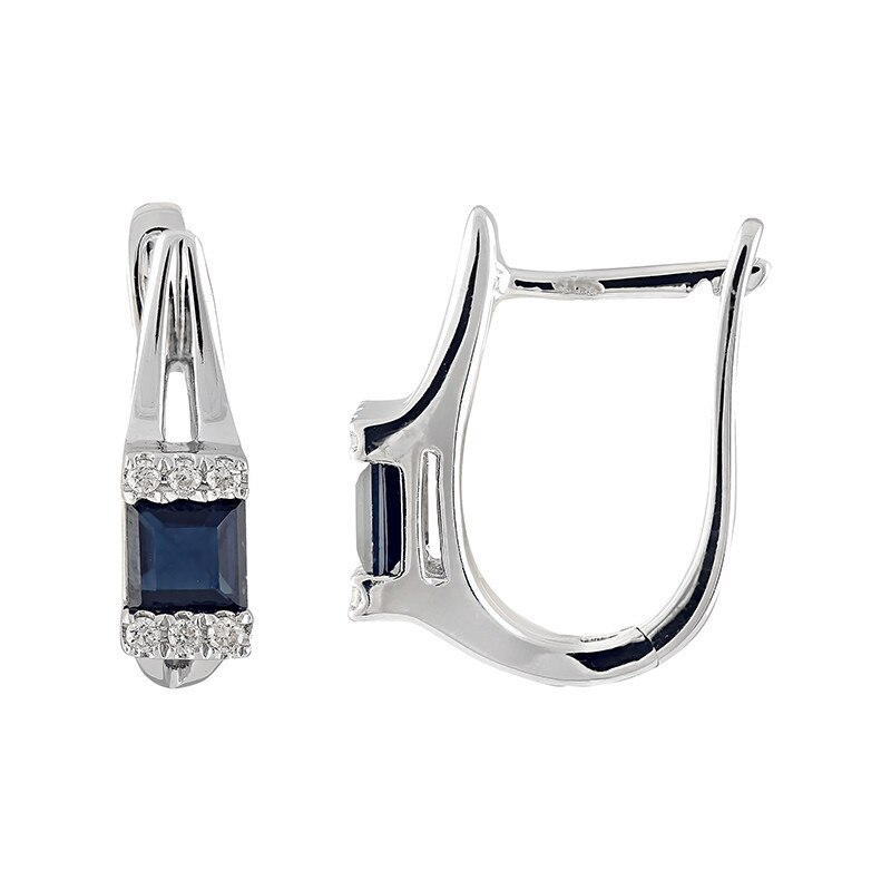 Cercei Deruvo Aur 18k Diamante, Safire E30009R-W