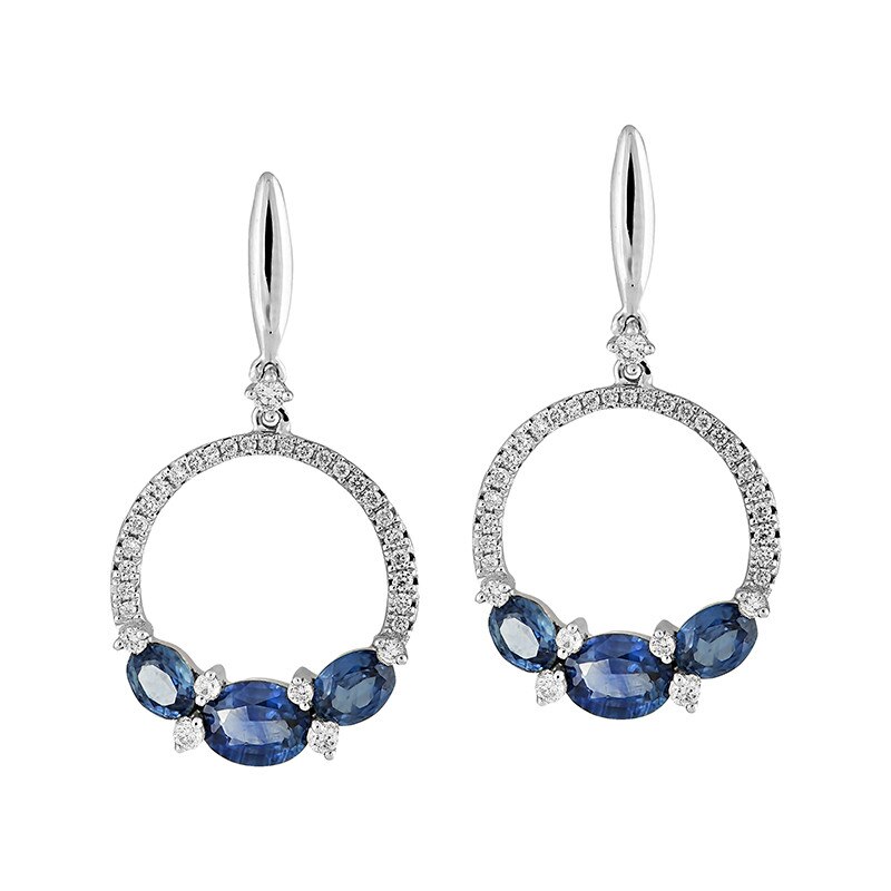 Cercei Deruvo Aur 18k Diamante, Safire E3821SWN-W
