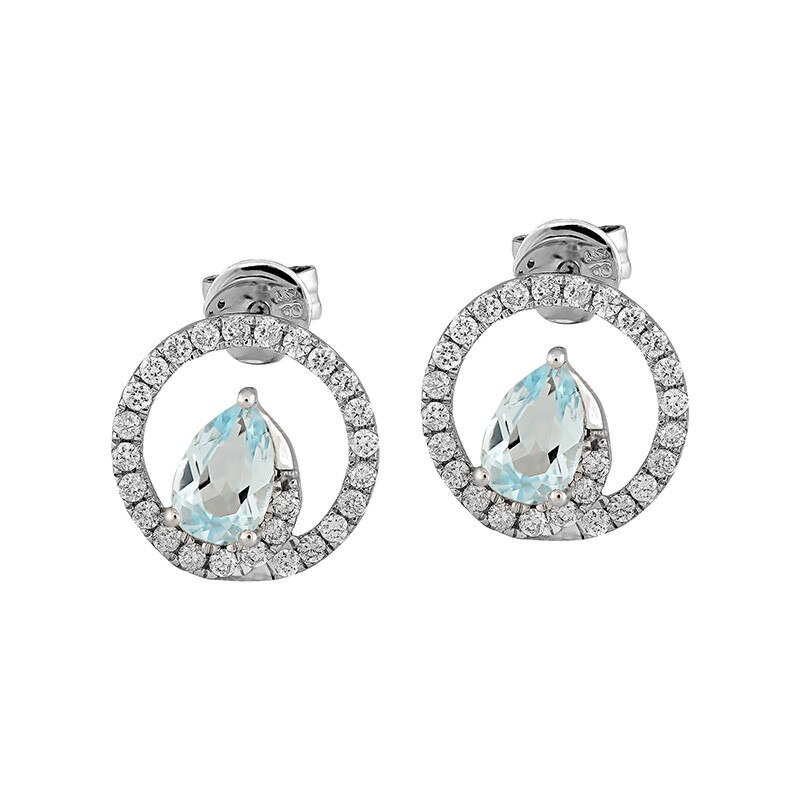 Cercei Deruvo Aur 14k Diamante, Topaz ER15496-W4BTDI