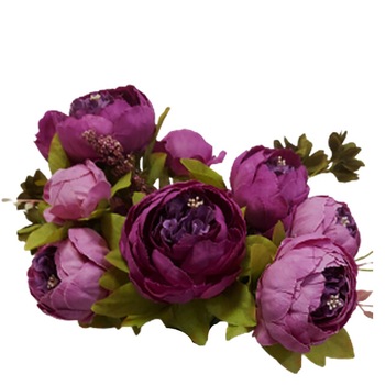 Buchet bujori mov artificiali Berenice 45cm, Vintage Buchet bujori mov artificiali Berenice 45cm, Vintage