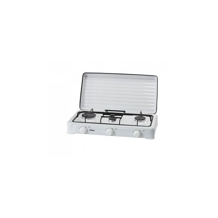 Zilan 3 égős gáztűzhely, hengeres, fehér