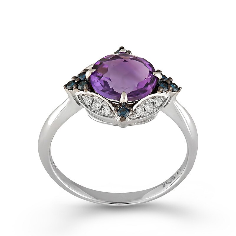 Inel Deruvo Aur 18k Diamante, Ametist, 54 R30867R-W