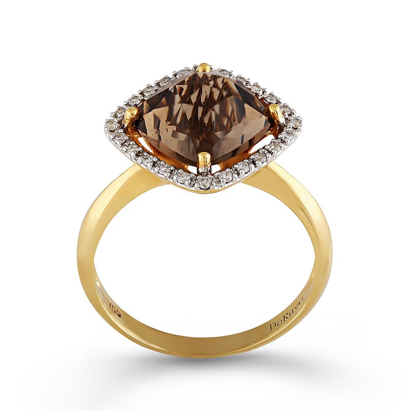 Inel Aur 18k Diamante,Quartz