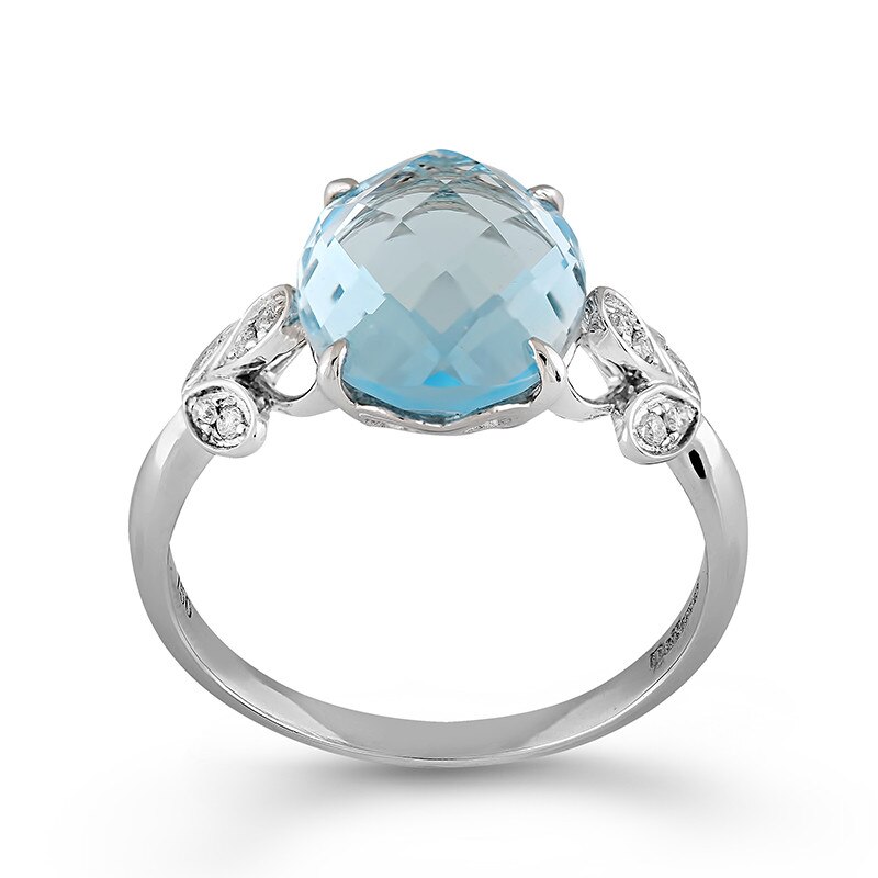 Inel Deruvo Aur 18k Diamante, Topaz, 54 R29526-W