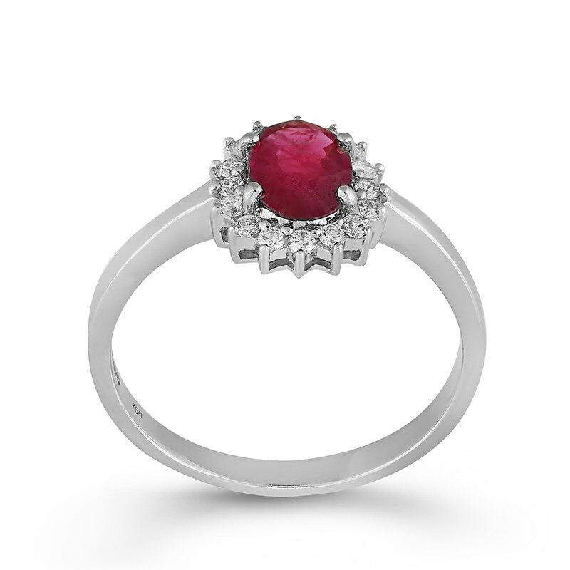 Inel Deruvo Aur 18k Diamante, Rubin, 54 R1184RWN-W