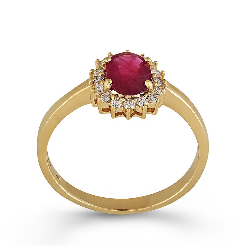 Inel Deruvo Aur 18k Diamante, Rubin, 54 R1184R-Y