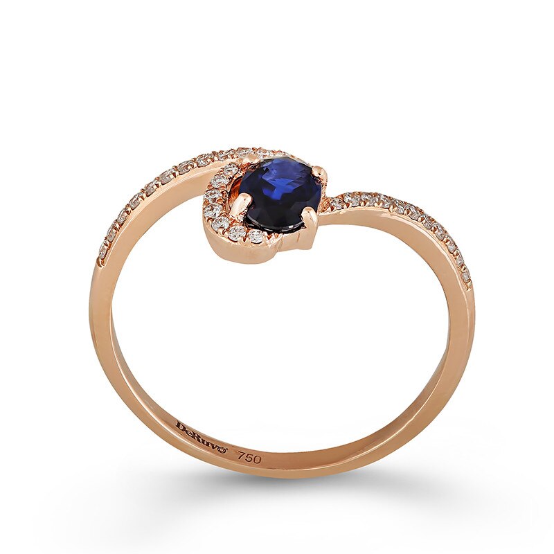 Inel Deruvo Aur 18k Diamante, Safir, 52 R6888SP-R