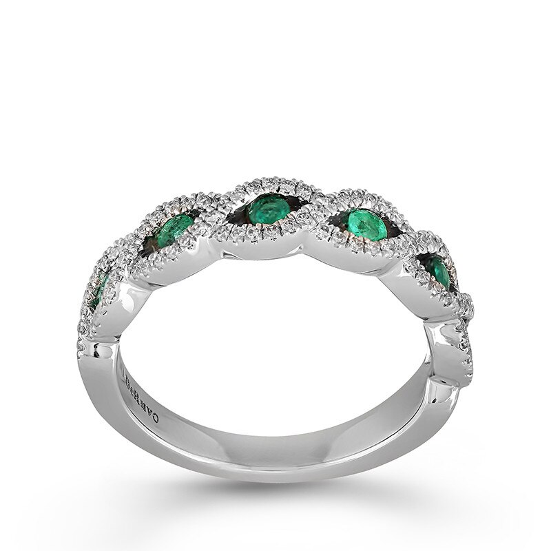 Inel Deruvo Aur 18k Diamante, Smaralde, 53 R16.06104.001-W