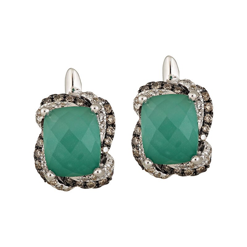 Cercei Deruvo Aur 18k Diamante, Diamante Maro E30183R-W
