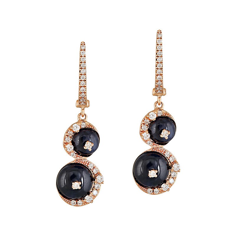 Cercei Deruvo Aur 18k Diamante , Safire E4110S-R