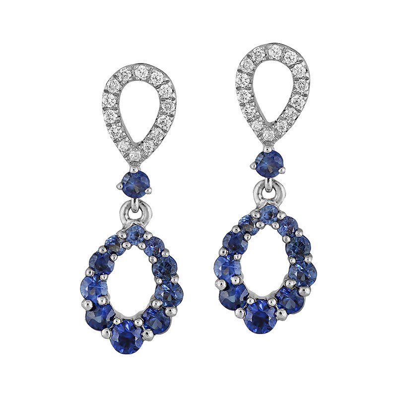 Cercei Deruvo Aur 18k Diamante, Safire E3922TLSWN-W