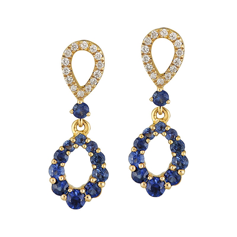 Cercei Deruvo Aur 18k Diamante , Safire E3922TLS-Y