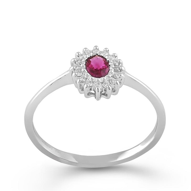 Inel Deruvo Aur 18k Diamante, Rubin, 51 R7795RWN-W