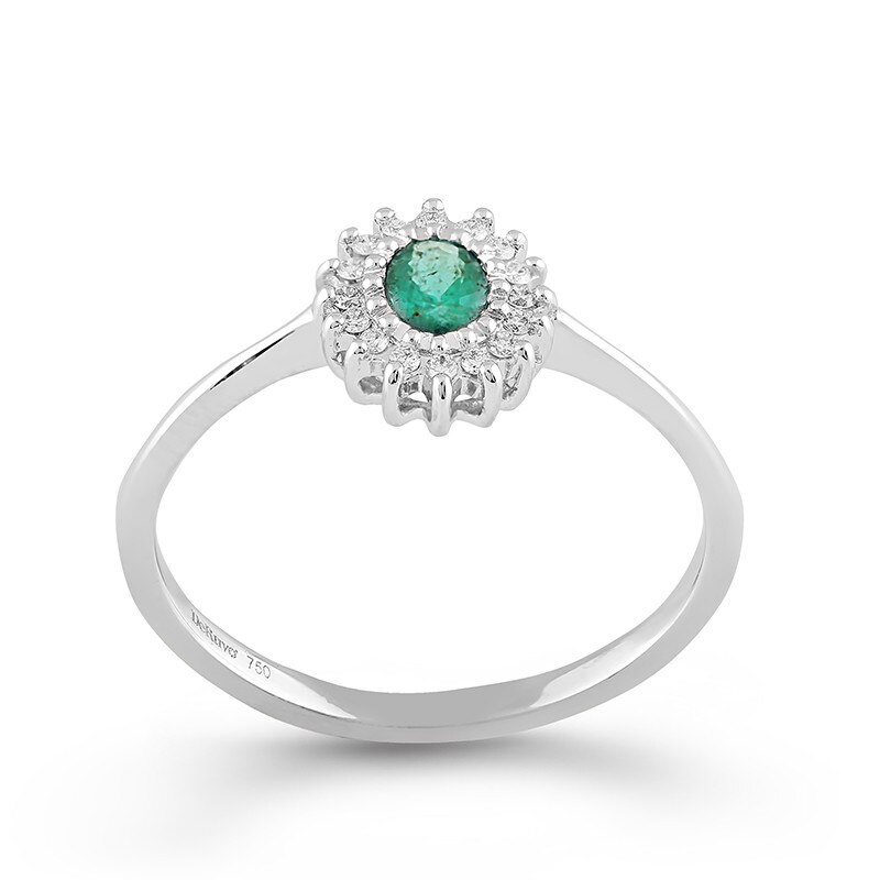 Inel Deruvo Aur 18k Diamante, Smarald, 50 R7795EWN-W