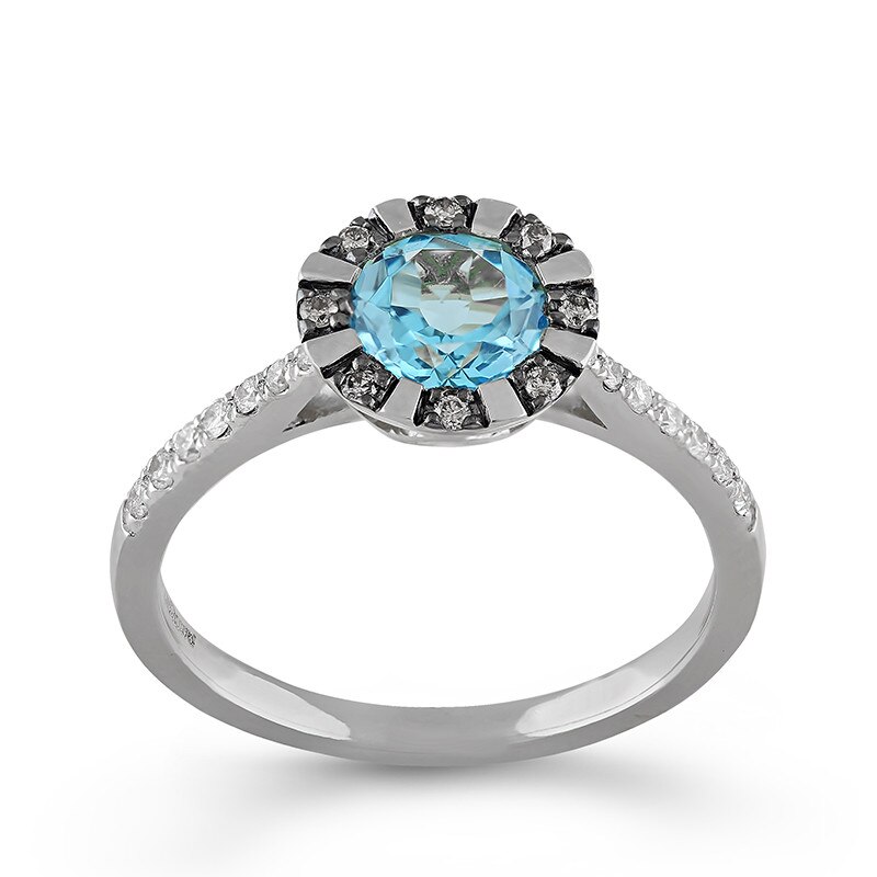 Inel Deruvo Aur 18k Diamante, Topaz, 52 R31724-W