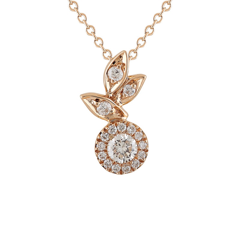 Pandantiv cu Lant Blanco's Aur 18k Diamante, Ajustabil 40-45 P3677D-R