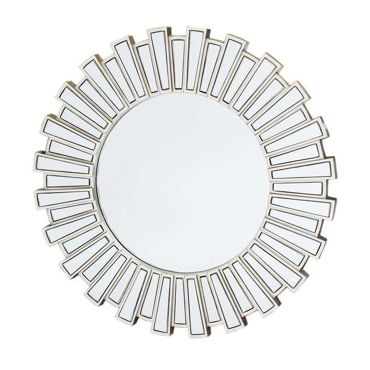 Dekoratív tükör Art-Pol, Kristály, 100x100x4,5 cm, Ezüst