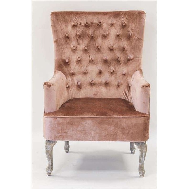 Art-Pol fotel, rózsaszín, 117x85x72, poliészter, MDF