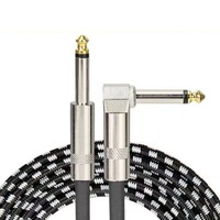 Cablu instrument pentru chitara, 10 metri, Jack de 6.35 mm, Calitate clara si stabila, Anti-frecare, Usor de utilizat, Pentru interpretare si inregistrare, Nylon/Cupru