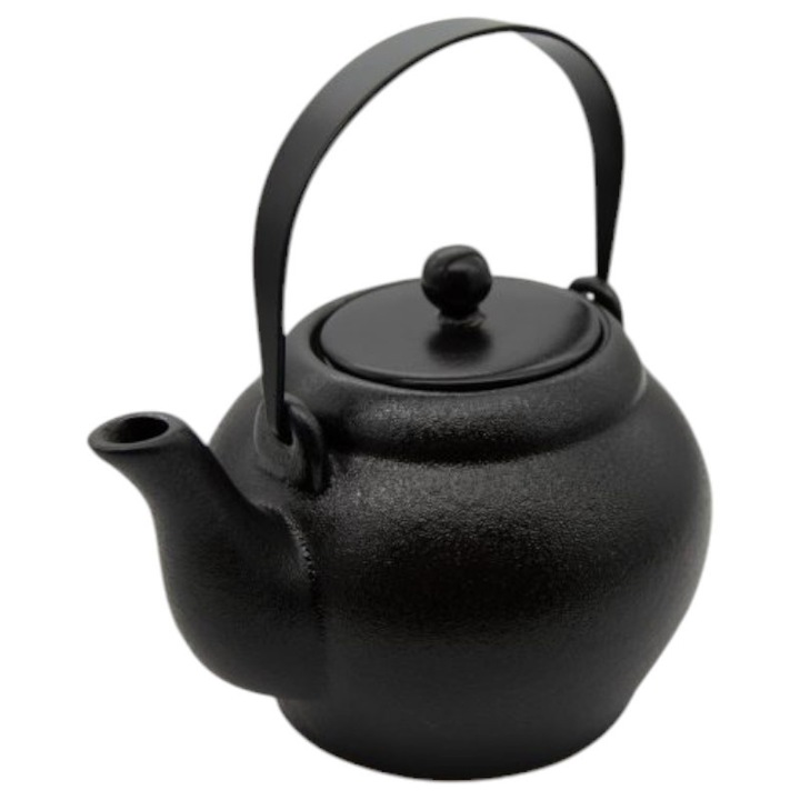 Ceainic Tragar cu infuzor, 900 ml, ceramica, negru