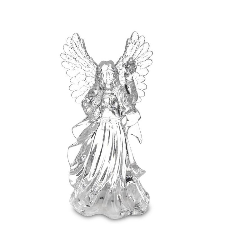 Art-Pol LED angyalfigura, átlátszó, 15x8x6,5cm, műanyag