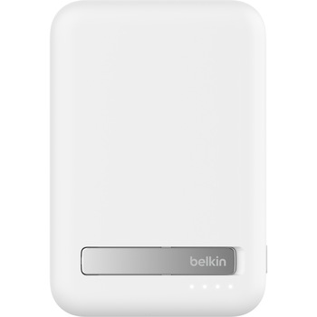 Acumulator extern Belkin BoostCharge PRO 10k compatibil MagSafe Qi2 + Stand - Alb