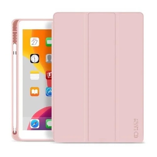 Tablete compatibile iPad 2020 10.2 (iPad 8) - husa inteligenta roz, cu suport pentru creion