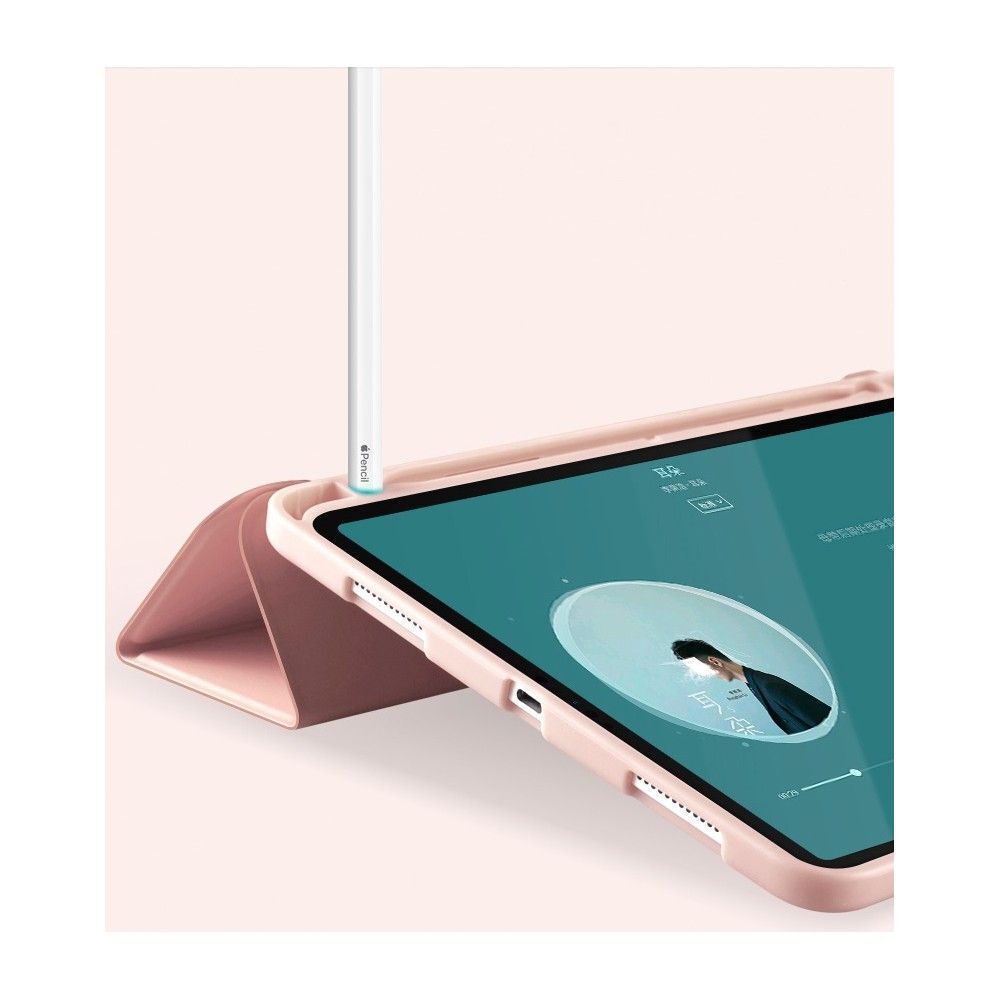 Tablete compatibile iPad 2020 10.2 (iPad 8) - husa inteligenta roz, cu suport pentru creion