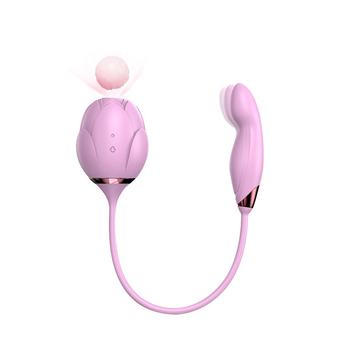2 az 1-ben vibrátor, G-pont és csikló stimuláció, mellbimbó stimuláció, vibrációs tojás, 12 rezgés, alkalmazásvezérlés, rózsaszín