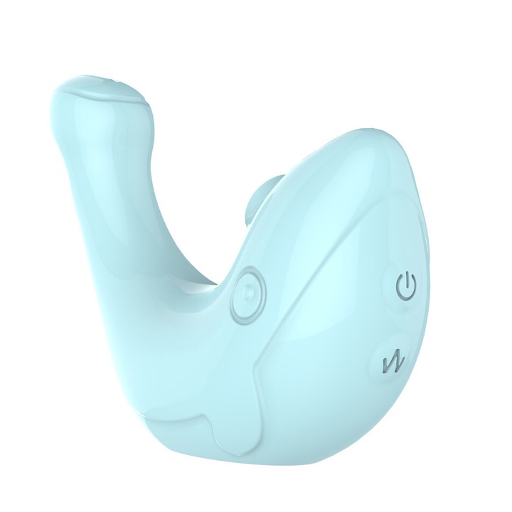 2 az 1-ben vibrátor, női szexjáték, g-pont és csikló stimulátor 12 vibrációs és szívási móddal, csikló-, mellbimbó- és anális stimulátor, kék