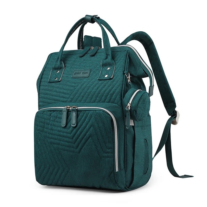 CloudCradle táska / hátizsák, anyáknak, gyerekeknek és babáknak, többfunkciós kézitáska, alkalmi utazótáska, zöld