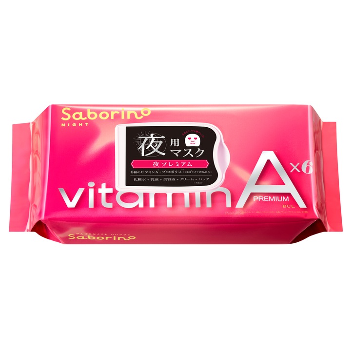 Вечерна маска за лице Saborino Premium - Vitamin-A 30бр 298мл