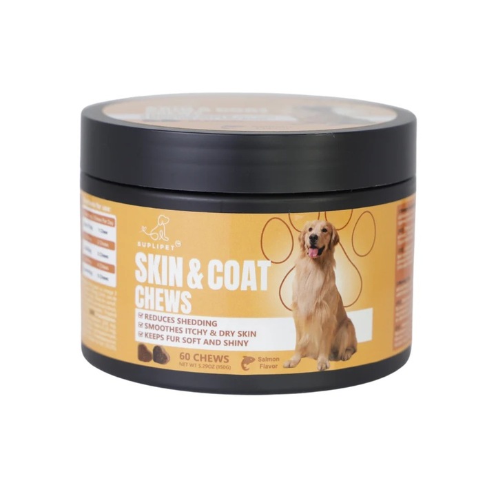 Supliment nutritiv pentru Piele si Blana Cainilor, 60 caps, Suplipet